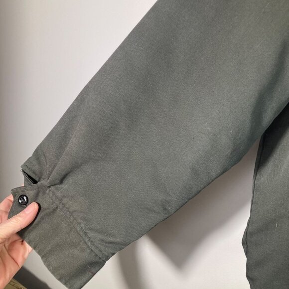 Mens Vintage Rivco Insulated Work Utility Jacket Green Red 2XL Polyester Cotton - Picture 6 of 10